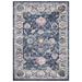 Blue/Navy 87 x 63 x 0.39 in Area Rug - Charlton Home® Mulhouse Navy Moroccan Worn/Fade Navy Polyester | 87 H x 63 W x 0.39 D in | Wayfair