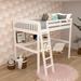 Harriet Bee Daylin High Loft Bed w/ Desk & Storage, Loft Bed Frame w/ Stairs for & Toddlers in White | 72.6 H x 74.75 W x 79.93 D in | Wayfair