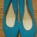 J. Crew Shoes | J. Crew Suede Ballet Flats Turquoise Sz. 7.5 | Color: Blue | Size: 7.5