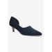 Extra Wide Width Women's Quilla Pump by Bella Vita in Navy Suede (Size 7 WW)