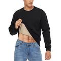 Bnokifin Men's Fleece Workout Shirts Crew Neck Jumper Long Sleeve Sweatshirt Black