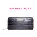 Michael Kors Bags | Michael Kors Gray Crocodile Embossed Gray Wallet | Color: Gray | Size: Os