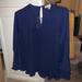 Michael Kors Tops | Michael Kors Navy Blue And Gold Top - S | Color: Blue | Size: S