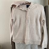 American Eagle Outfitters Tops | American Eagle Outfitters Hooded Sweatshirt | Color: Cream | Size: M