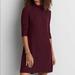 American Eagle Outfitters Dresses | Maroon Sweater Dress Turtleneck Mock Neck Soft | Color: Purple | Size: S