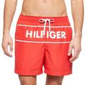 Tommy Hilfiger Men's Medium Drawstring Trunks, Red Glare, Large (Size:L)