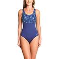 Zoggs Women's Maldive Panelled Scoopback Multi/Navy 42 One Piece Swimsuit