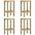 Tabourets de bar de jardin 4 pcs Bois de pin imprégné