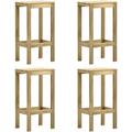 vidaXL Tabourets de bar de jardin 4 pcs Bois de pin impr�gn�