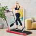 2.25 HP Foldable 2-in-1 Walking Pad Treadmill with Remote Control and LED Screen - 49" x 27" x 42" (L x W x H)