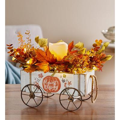 Harvest Blessings Wagon Centerpiece with Lights Harvest Blessings Wagon Centerpiece by 1-800 Flowers