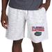 Men's Concepts Sport White/Charcoal Florida Gators Alley Fleece Shorts