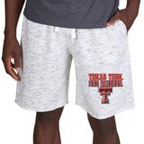 Men's Concepts Sport White/Charcoal Texas Tech Red Raiders Alley Fleece Shorts