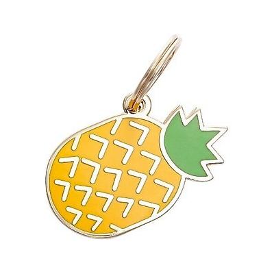 Two Tails Pet Company Personalized Pineapple Dog & Cat ID Tag