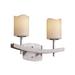 Justice Design Group Candlearia 15 Inch 2 Light Bath Vanity Light - CNDL-8592-14-CREM-DBRZ