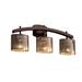 Justice Design Group Fusion 25 Inch 3 Light Bath Vanity Light - FSN-8593-10-MROR-DBRZ