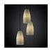 Justice Design Group Clouds 4 Inch 3 Light Multi Light Pendant - CLD-8864-28-MBLK