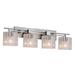 Justice Design Group Fusion 36 Inch 4 Light Bath Vanity Light - FSN-8704-15-WEVE-DBRZ