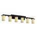 Justice Design Group Candlearia 45 Inch 6 Light Bath Vanity Light - CNDL-8786-14-AMBR-MBLK