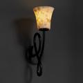 Justice Design Group Alabaster Rocks! 18 Inch Wall Sconce - ALR-8911-20-NCKL