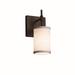 Justice Design Group Textile 9 Inch Wall Sconce - FAB-8411-10-WHTE-NCKL-LED1-700