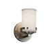 Justice Design Group Textile 8 Inch Wall Sconce - FAB-8451-10-WHTE-DBRZ-LED1-700