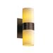 Justice Design Group Candlearia 13 Inch Wall Sconce - CNDL-8762-14-AMBR-NCKL
