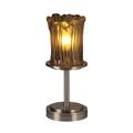 Justice Design Group Veneto Luce 12 Inch Table Lamp - GLA-8798-16-CLRT-MBLK