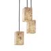 Justice Design Group Alabaster Rocks! 4 Inch 3 Light Multi Light Pendant - ALR-8864-15-MBLK-BKCD