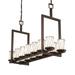 Justice Design Group Wire Glass 42 Inch 14 Light Linear Suspension Light - WGL-8769-10-GRCB-DBRZ