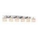 Justice Design Group Alabaster Rocks! 56 Inch 6 Light Bath Vanity Light - ALR-8706-10-MBLK