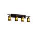 Justice Design Group Veneto Luce 16 Inch 4 Light Bath Vanity Light - GLA-8704-16-CLRT-MBLK