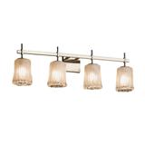 Justice Design Group Veneto Luce 31 Inch 4 Light Bath Vanity Light - GLA-8414-16-WTFR-DBRZ