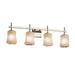 Justice Design Group Veneto Luce 31 Inch 4 Light Bath Vanity Light - GLA-8414-16-WTFR-DBRZ