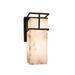 Justice Design Group Alabaster Rocks! 14 Inch Tall 1 Light Outdoor Wall Light - ALR-8646W-NCKL