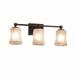 Justice Design Group Veneto Luce 22 Inch 3 Light Bath Vanity Light - GLA-8423-16-WTFR-MBLK-LED3-2100