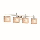 Justice Design Group Alabaster Rocks! 32 Inch 4 Light Bath Vanity Light - ALR-8414-55-CROM