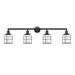 Innovations Lighting Bruno Marashlian Small Bell Cage 42 Inch 4 Light Bath Vanity Light - 215-BK-G52-CE-LED