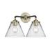 Innovations Lighting Bruno Marashlian Cone 15 Inch 2 Light Bath Vanity Light - 284-2W-BAB-G43-LED