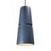 Justice Design Group Radiance 8 Inch Mini Pendant - CER-6435-MAT-MBLK-120E-LED-10W