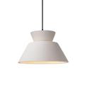 Justice Design Group Radiance 11 Inch Pendant - CER-6420-WHT-ABRS-WTCD-PL1-GU24-DBAL-15W