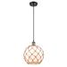 Innovations Lighting Bruno Marashlian Large Farmhouse Rope 10 Inch Mini Pendant - 516-1P-PN-G121-10RW