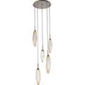 Hammerton Studio Rock Crystal 18 Inch 5 Light LED Multi Light Pendant - CHB0050-05-SN-CS-C01-L1