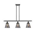 Innovations Lighting Small Cone 36 Inch 3 Light Linear Suspension Light - 916-3I-SN-G63-LED