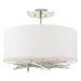 Hubbardton Forge Brindille 15 Inch 3 Light Semi Flush Mount - 127660-1075