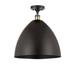 Innovations Lighting Bruno Marashlian Ballston Dome 16 Inch 1 Light Semi Flush Mount - 516-1C-BK-GBD-161-LED