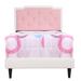 LYKE Home Delran Pink/White Faux Leather Twin Bed