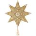 Kurt Adler 16-Inch Pearl and Gold Shimmer 8-Point Star Tree Topper