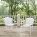 Crosley Palm Harbor White Wicker Outdoor Stackable Chairs (Set of 2)