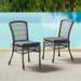 Asti All-Weather Wicker Outdoor 37"H Set of Two Dining Chairs with Cushions